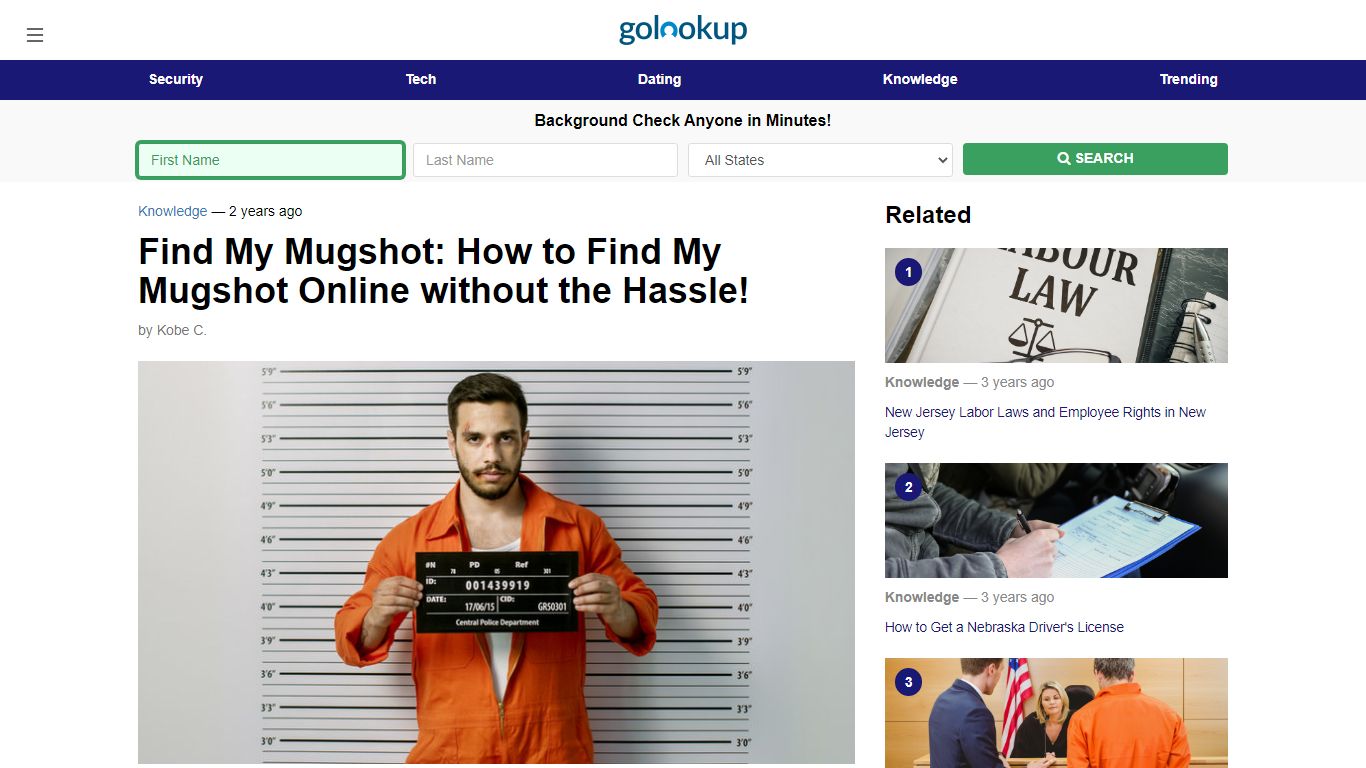 Find My Mugshot, Find Mugshot, Find My Mugshot Online - GoLookUp